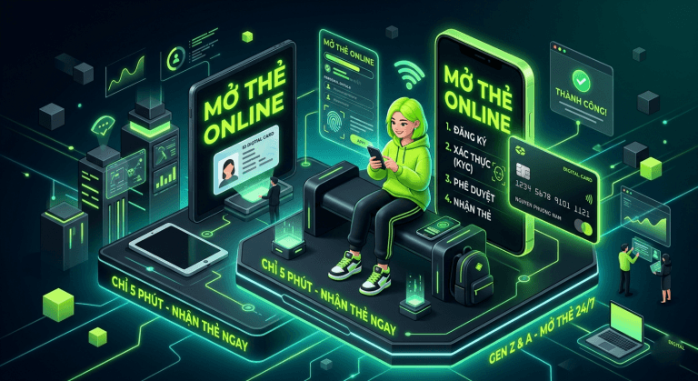 mở thẻ online